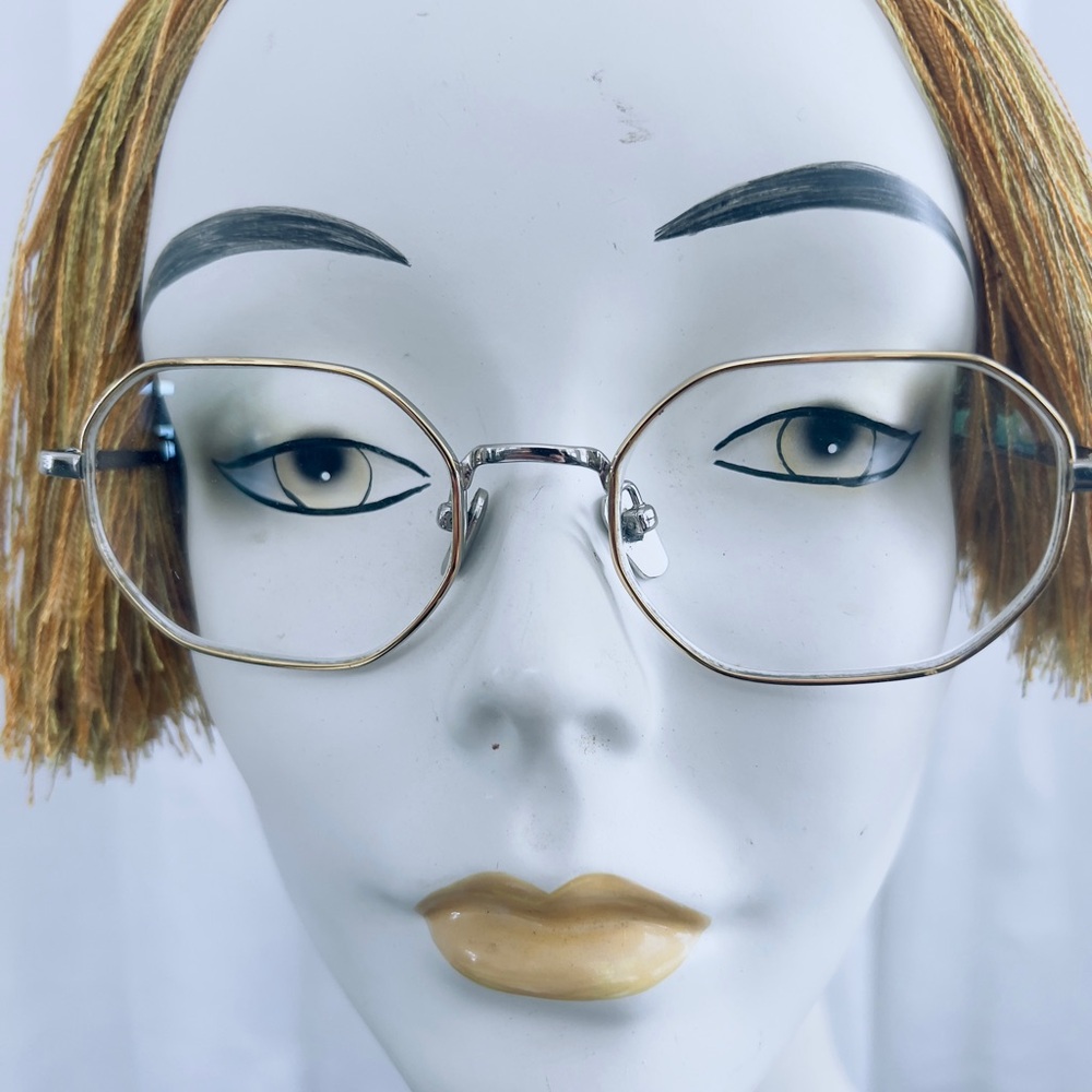 Linda farrow silver and gold frame eyeglasses